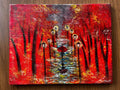 Autumn Rain Walk – Original 11×14 Canvas