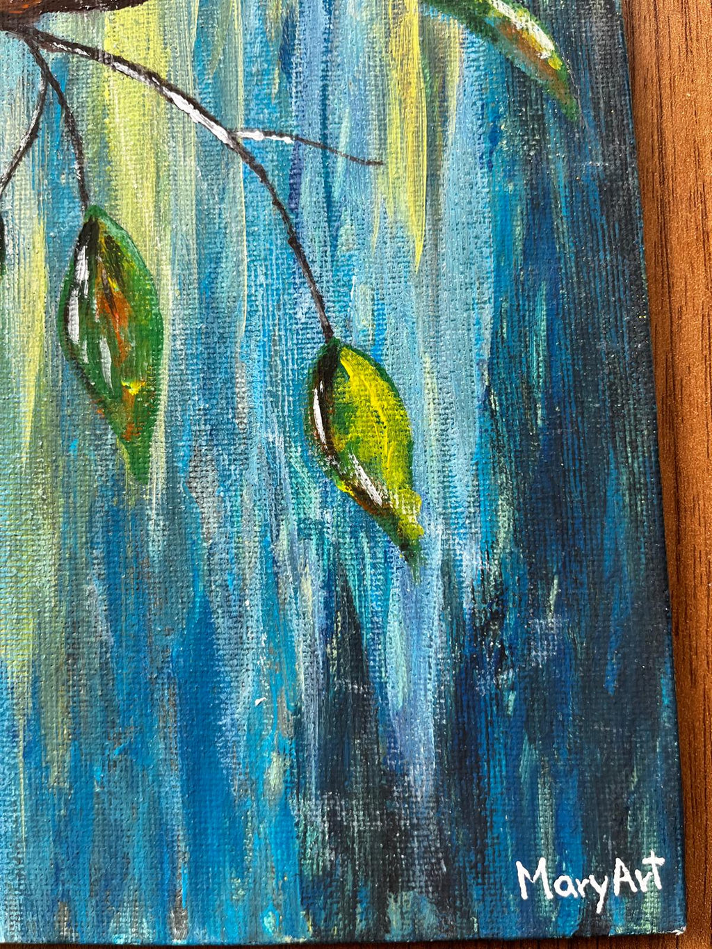 Vibrant Parrot – Original 11×14 Canvas