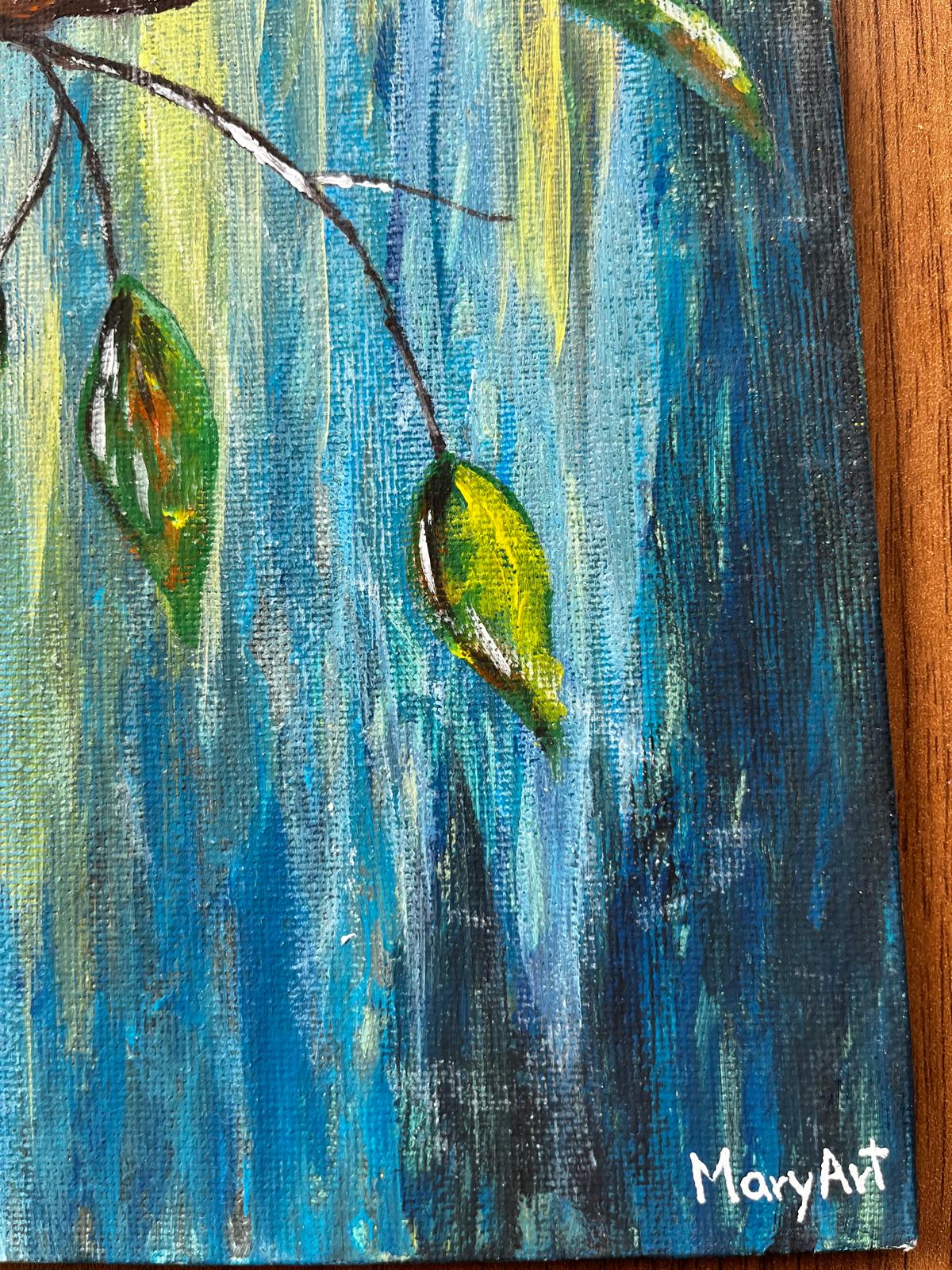 Vibrant Parrot – Original 11×14 Canvas