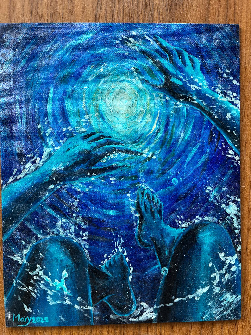 Underwater Light – Original 8×10 Canvas