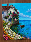 Coastal House – Original 8×10 Canvas