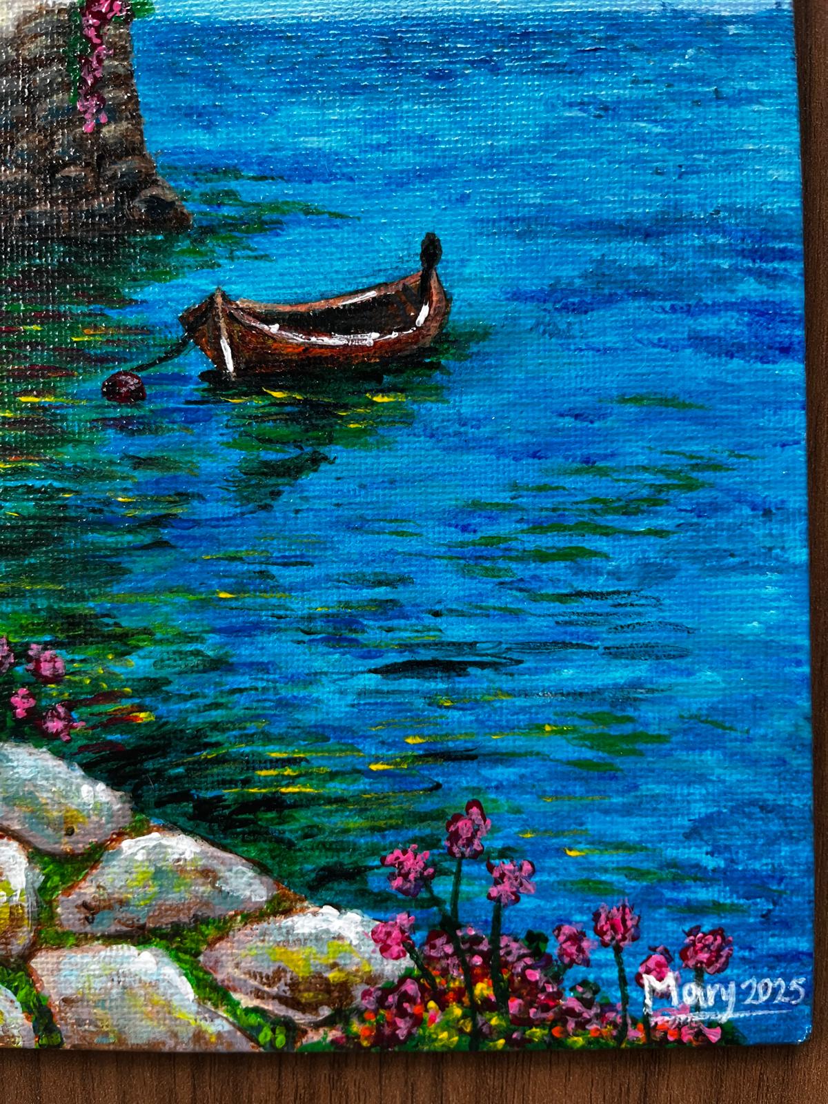 Coastal House – Original 8×10 Canvas