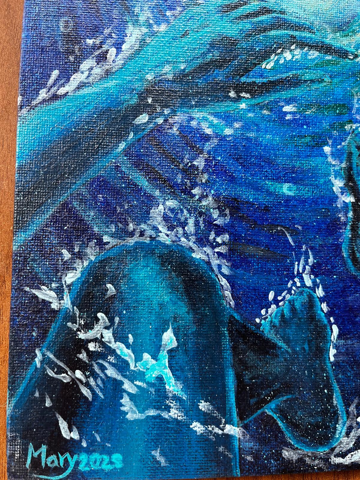 Underwater Light – Original 8×10 Canvas